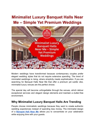 Find the Best Banquet Halls Near Me for Any Event