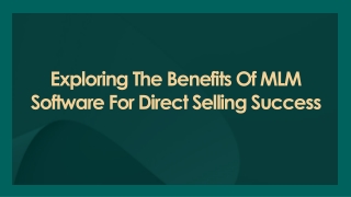 Why MLM Software Is Essential for Effective Direct Selling Management