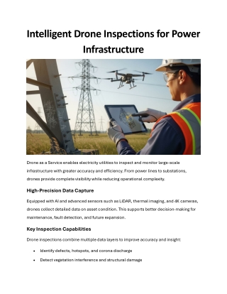 Intelligent Drone Inspections for Power Infrastructure