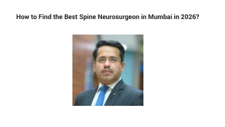 How to Find the Best Spine Neurosurgeon in Mumbai