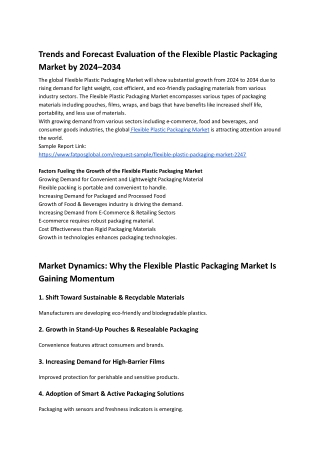 Flexible Plastic Packaging Market