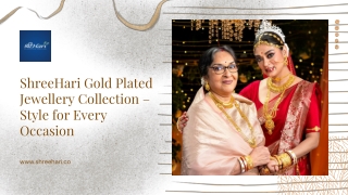 ShreeHari Gold Plated Jewellery Collection – Style for Every Occasion