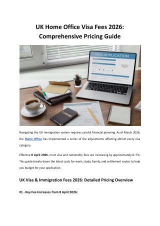 UK Home Office Visa Fees 2026 - Comprehensive Pricing Guide
