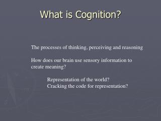 What is Cognition?