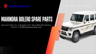 Get high-quality Mahindra Bolero Parts