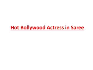 Hot Bollywood Actress in Saree