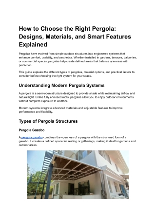 Pergola Gazebo, Louvered & Polycarbonate Pergola Designs | Arkayu