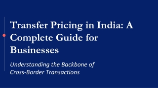 Transfer Pricing Service in India