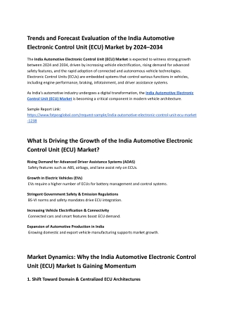 India Automotive Electronic Control