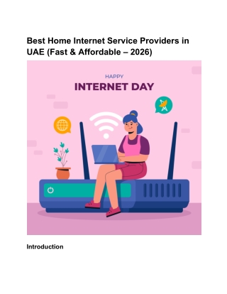 Best Home Internet Service Providers in UAE (Fast & Affordable – 2026)