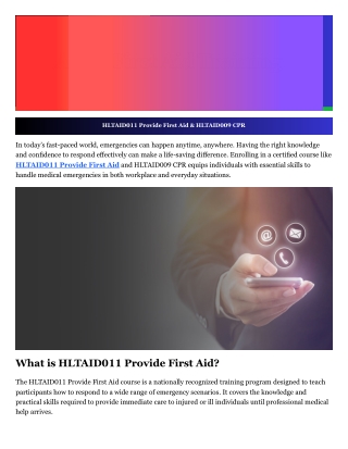 HLTAID009 CPR