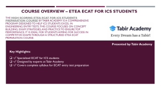 Online ECAT Academy Pakistan High Scoring Course