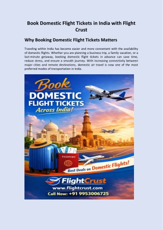 Book Domestic Flight Tickets in India with Flight