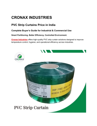 PVC Strip Curtains Price in India | Buyer’s Guide