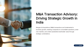 Merger & Acquisition Service in India