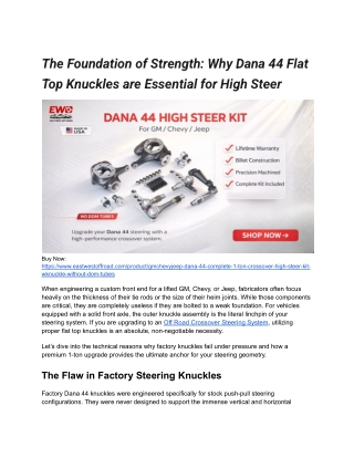 The Foundation of Strength_ Dana 44 Flat Top Knuckles Guide