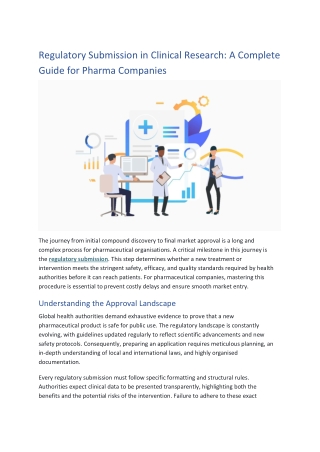Regulatory Submission in Clinical Research