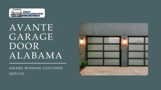 Avante Garage Door Alabama: Simple Guide for Modern Homes