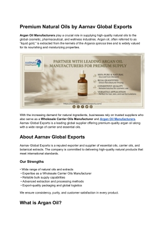 Premium Natural Oils by Aarnav Global Exports (1)