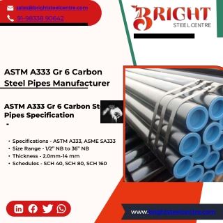 ASTM A333 Gr 6 Carbon Steel Pipes | Stainless Steel 347 / 347H Plates | Stainles