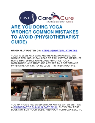 Are You Doing Yoga Wrong? Common Mistakes to Avoid (Physiotherapist Guide)