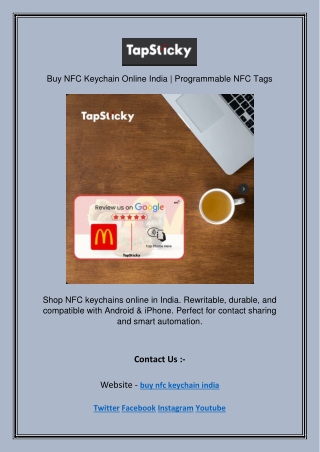 Buy NFC Keychain Online India | Programmable NFC Tags