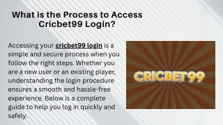 What is the Process to Access Cricbet99 Login
