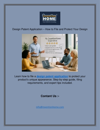 Design Patent Application – How to File and Protect Your Design