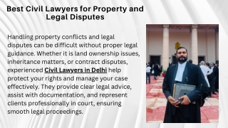 Best Civil Lawyers for Property and Legal Disputes