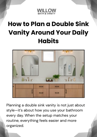 How to Plan a Double Sink Vanity Around Your Daily Habits