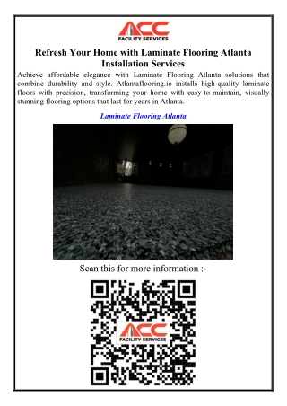 Refresh Your Home with Laminate Flooring Atlanta Installation Services