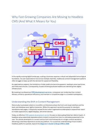 Why Fast-Growing Companies Are Moving to Headless CMS (And What It Means for You)