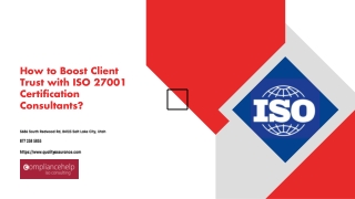 How to Boost Client Trust with ISO 27001 Certification Consultants?