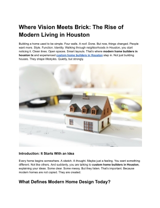 Where Vision Meets Brick_ The Rise of Modern Living in Houston