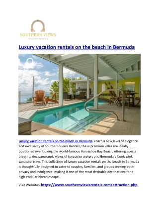 Luxury vacation rentals on the beach in Bermuda