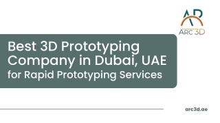 Best 3D Prototyping Company in Dubai, UAE for Rapid Prototyping Services