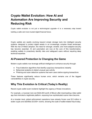 Crypto Wallet Development