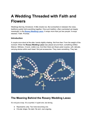 A Wedding Threaded with Faith and Flowers
