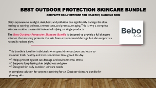 Skin glow and protection bundle for daily skincare routine Bebo and Co
