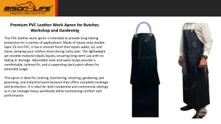 Premium PVC Leather Work Apron for Butcher and Workshop
