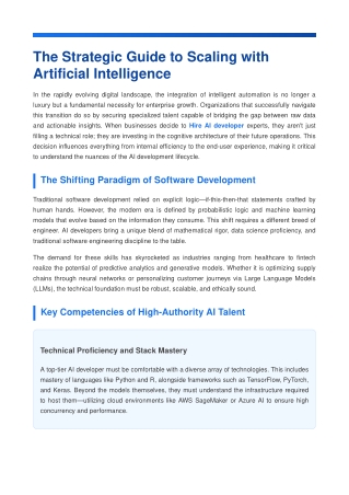 Hire Top AI Developers | Scale Your Enterprise