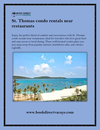 St. Thomas condo rentals near restaurants