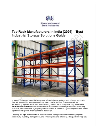 Top Rack Manufacturers iTop Rack Manufacturers in India (2026) – Best Indn India