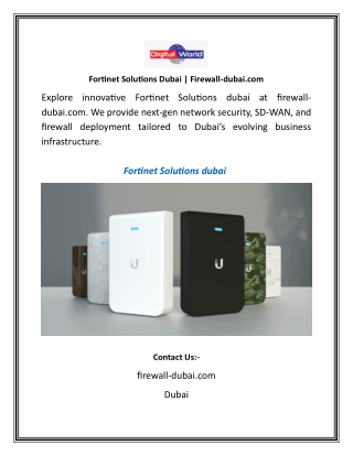 Fortinet Solutions Dubai | Firewall-dubai.com