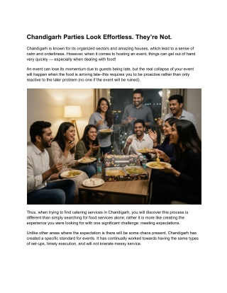 Chandigarh Parties Look Effortless