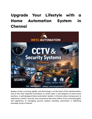Upgrade Your Lifestyle with a Home Automation System in Chennai