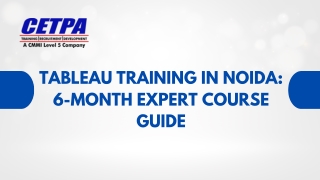 Tableau Training in Noida 6-Month Expert Course Guide