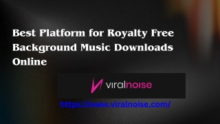 Best Platform for Royalty Free Background Music Downloads Online