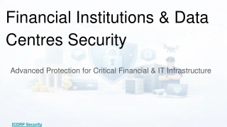Financial Institutions & Data Centers Security