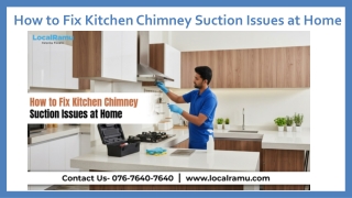 How to Fix Kitchen Chimney Suction Issues at Home